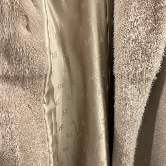 NEW Max Mara Cut the label shop Intrend - 100% Cashmere Mink Collar Coat IT34 - Picture 10 of 13